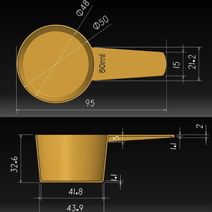 P&M Venta Directa de Fábrica: Cucharas Medidoras de Plástico, Cucharones de Plástico para Polvo, Color Personalizado, Logotipo Personalizado - Product Image 2