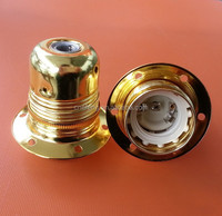 Support de lampe en laiton, accessoires inclus, Chrome/argent, finition E27