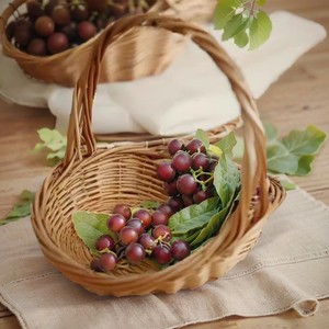 Elegante Cesta <span class=keywords><strong>de</strong></span> Mimbre Tejida a Mano Vintage <span class=keywords><strong>con</strong></span> Asa, Ecológica para Picnic, Frutas, Verduras, Pan, <span class=keywords><strong>Flores</strong></span> y Organización del Hogar - Product Image 2