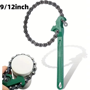 Professional Oil Filter Wrench with 9-12 Inch Adjustable Chain Belt for Universal Car Truck Removal <b>Tool</b> - Product Image 3