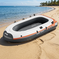 Kayak gonflable en PVC épaissi pour la pêche en famille en extérieur, résistant à l'usure, surélevé, pour deux personnes