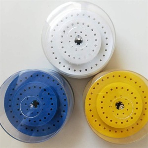 Dental Bur <b>Box</b> 60 Hole Round Transparent With Yellow Lid For Storing Disposable Consumables - Product Image 2
