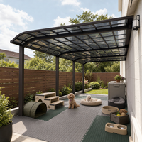Abri pour animaux de compagnie, couverture pour enclos pour chiens, espace extérieur pour animaux, toit en polycarbonate et aluminium, pergola imperméable et protégée contre les UV pour jardin, sur mesure OEM