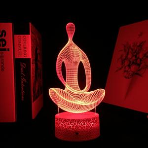 Lampe de nuit en acrylique LED pour enfants, figurine d'<span class=keywords><strong>action</strong></span>, décoration de chambre d'enfant, lampe de bureau 3D, cadeau d'usine - Product Image 2