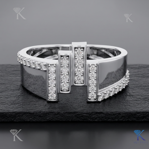 Anillo de Aniversario Clásico con Diamante Cultivado en Laboratorio, Oro Sólido, Diseño Vintage, Banda Pavé, Joyería Fina, Hecho a Medida para Mujer, Venta al Por Mayor - Product Image 5