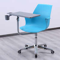Chaise de conférence réglable en plastique avec roulettes, mobilier scolaire, hôtel, tablette pour enseignant