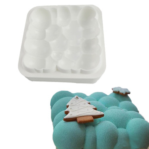 Cloud Pattern Mousse Silicone Cake Mold 200x200x55mm Baking Mold For French Pastry Bubble Fondant - Product Image 2