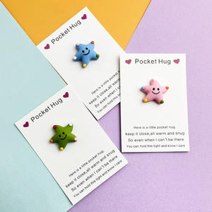 Carte de vœux en résine DIY en forme d'étoile de mer souriante, décoration mignonne, carte de soutien pour la famille et les amis - Product Image 3