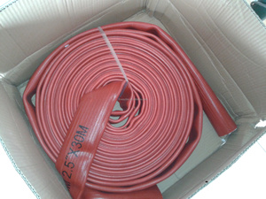 Rubber Duraline Fire Hose High Pressure Water Pipes Red Color Hose with <strong>Bauer</strong> Coupling for Irrigation &amp; Fire Fighting - Product Image 3