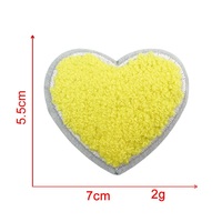Nouveau patch de broderie coeur Festival tissu Patch vêtements accessoires Chenille brodé Patch