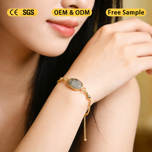 Bracelet en pierres précieuses naturelles fait main, vente chaude, bijoux en cristal de quartz - Product Image 4