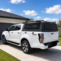 JINYU Couvre-caisse rigide en acier au carbone personnalisé pour pick-up universels (benne de 2 m) - Étanche, sans aileron arrière coulissant, avec vitre décorative