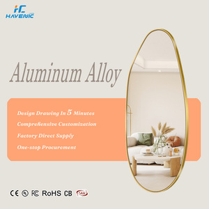 <span class=keywords><strong>Specchio</strong></span> da Parete con Cornice in Metallo Art Deco Personalizzabile per Soggiorno, Bagno, <span class=keywords><strong>Ingresso</strong></span>, Decorazione a Tutta Parete - Product Image 1