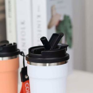 แก้วกาแฟสแตนเลส 304 แบบพกพา ใช้ในรถยนต์ แก้วเก็บความร้อน สำหรับธุรกิจ สำนักงาน ของขวัญ แก้วน้ำสองช่อง - Product Image 5