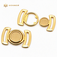 HONMEO Boucle en alliage de zinc poli or personnalisée avec fermoir torsadé pour ceinture, ceinture de taille, jupe, robe, couture