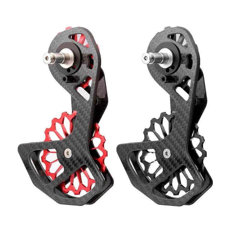 MTB in fibra di carbonio ruota guida per Shimano ceramica 17T puleggia R6800 R7000 R8000 R9100 deragliatore posteriore deragliatore bicicletta deragliatore