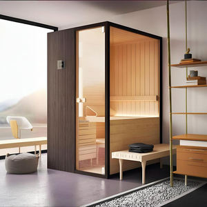 현대식 1-2인용 원적외선 사우나룸 건식 스팀 레드 시더 헴록 원목 전기 난방 4인용 건강용 - Product Image 3