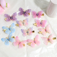 2024 nouvelle mode papillon pointe clip petit frais doux papillon pointe clip filles toutes frange décorative épingle à cheveux accessoires pour cheveux