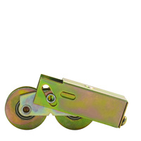 Roues d'assemblage de rouleau de fenêtre de porte d'immeuble de bureaux en fer d'alliage d'or moderne en alliage d'aluminium en nylon zingage Durable
