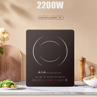 Plaques à induction en gros 2200W, cuisinière électrique multifonctionnelle avec base antidérapante, nouveau design, plaque à induction infrarouge
