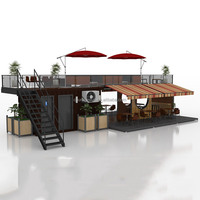 Bar conteneur, café conteneur, restaurant conteneur de 40 pieds, restaurant mobile, restaurant conteneur d'expédition, patio