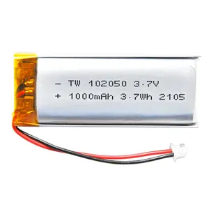 사용자 정의 KC 배터리 3.7V 1000mah TW102050 충전식 리튬 이온 리튬 배터리