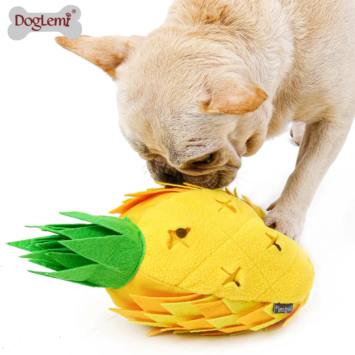 Pineapple design dog snuffling training plush pet toys ,pet squeaky toys