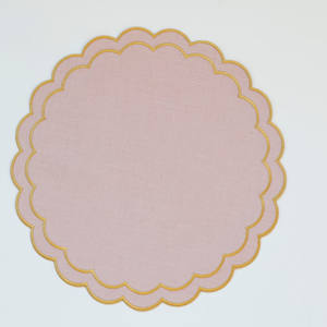 Manteles individuales de decoración de mesa de comedor de cocina bordados de algodón 100% de lujo de doble borde reutilizables sostenibles de alta calidad modernos - Product Image 4