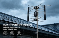 Maßgefertigte Außen-UHF/VHF-Yagi-Digital-DVB-T2-HDTV-Antenne mit Hoher Verstärkung 8-15dB, 42 Elemente, 470-862MHz, 75-Pol-Halterung, 4G/5G-Filter