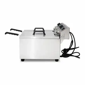 高品質ダブル17Lダブルタンク電気ポテトフィッシュドーナツフライヤー業務用キッチン機器レストラン用フライヤー - Product Image 5