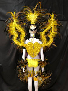 Apertura di piume di carnevale Performance di danza a squadre Costume da Samba copricapo di piume indiane <span class=keywords><strong>abbigliamento</strong></span> ali <span class=keywords><strong>d</strong></span>'<span class=keywords><strong>angelo</strong></span> - Product Image 4