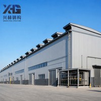 Structure métallique préfabriquée en acier Q355B à grande portée, sur mesure
