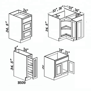 خزانات مطبخ cbmmtt قابلة لإعادة التشكيل للبيع بالجملة في الولايات المتحدة الأمريكية جاهزة لتجميع خزانة RTA مشروع بناء مطبخ - Product Image 3
