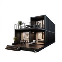 Maison préfabriquée en conteneurs à deux étages, maison modulaire prête à l'emploi, fabricant certifié IBC CE ISO