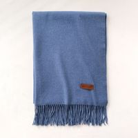 Écharpe Hijab en Cachemire Lourd Uni et Mousseline, Châle Couleur Unie, Bandeau pour Femme, Hiver, Adulte, Hijabs Musulmans, Motifs Argyle et Nœuds