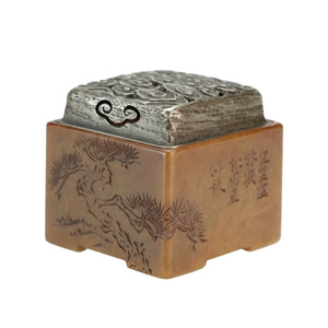 Shoushan Stone Incense Burner Hand Carved With <b>Tin</b> Lid For Tea Ceremony And Religious Use - Product Image 5