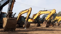 Excavatrice sur chenilles hydraulique d'occasion de 52 tonnes, engin de construction lourd pour l'exploitation minière et les travaux de terrassement
