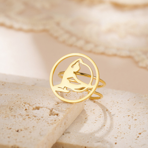 Anillo de <span class=keywords><strong>gimnasia</strong></span> deportivo Chapado en oro de acero inoxidable Deportes Gimnasio Anillo de dedo abierto Regalos de joyería para atletas <span class=keywords><strong>Mujeres</strong></span> Hombres - Product Image 5