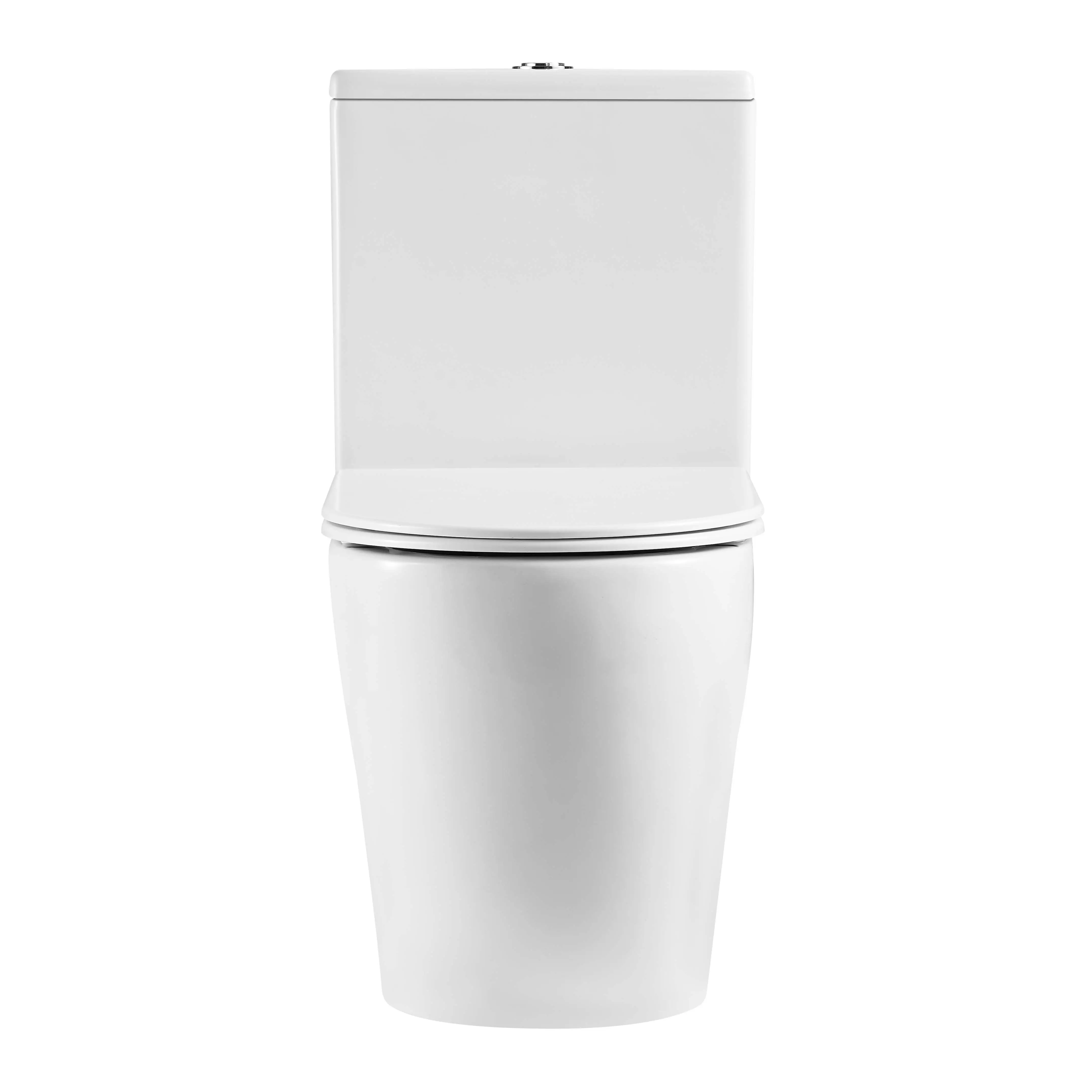 Banheiro sanitário, duas peças, vaso sanitário macio, capa de montagem famosa, branco e preto