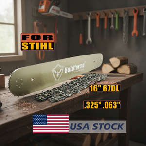 16 Inch Guide Bar <b>Saw</b> Combo .325 .063 67DL Chains Compatible for 024 026 028 029 030 031 032 034 036 039 040 041 042 Chain - Product Image 3