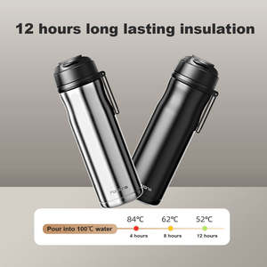 SARTLII taşınabilir bpa ücretsiz kısa seyahat paslanmaz çelik termal manyetik YEŞİL ÇAY ayırma ile filtre süzgeç su şişesi - Product Image 6