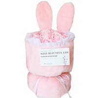Charmant populaire mignon lapin oreille réaliste parfumé savon fleur Bouquet présent pour la Saint-Valentin et la fête des mères cadeaux