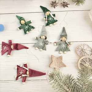 2pcs Christmas Ornament Doll Christmas Tree Hanging Decoration Home Party Kid Gift Supplies <b>Xmas</b> New Year Velvet Doll Decoration - Product Image 3