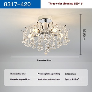 Lustre moderne en cristal de luxe, luminaire de <span class=keywords><strong>plafond</strong></span> haut de gamme pour salon, fer forgé pour villa, hall, chambre à coucher, lampes décoratives - Product Image 5