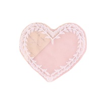 Patchs brodés en dentelle de maille en forme de cœur de dessin animé mignons, accessoires de journal DIY, fournitures artisanales