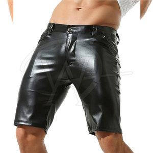 Pantalones Cortos de Cuero para Hombre Hechos en Pakistán, de Alta Calidad, Cintura Media, Estilo Urbano, Lisos, Ecológicos, de Secado Rápido y Transpirables, Servicio OEM - Product Image 3