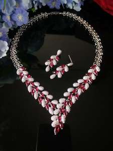 Hibride Aaa Clear Cubic Zirkonia Ketting Oorbellen Sieraden Sets Cz Zirkoon Stenen Bruiloft Sieraden Sets Voor Bruiden N-1060 - Product Image 4