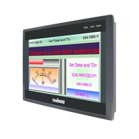 Controlador PLC HMI Programable Modbus Todo en Uno, Pantalla Táctil HMI de 10 Pulgadas, 30 DI, 28 DO, 5 AI, 2 AO