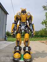 Disfraz de Cosplay de Robot Transformer LED Amarillo de Alta Calidad a Precio de Fábrica, para Adultos Unisex, Navidad/Halloween