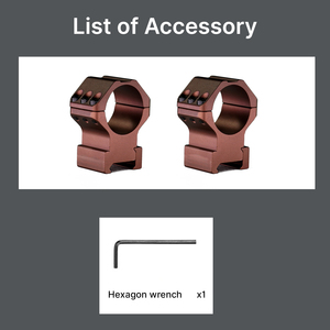 Anneaux de montage BANGBANG 30 mm - Fixation à triple vis pour rail de 20 mm, hauteur de 1,26 pouce (marron) - Product Image 3
